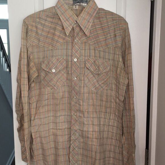 Vintage western India madras Ls 70’s hippie shirt - Picture 1 of 5